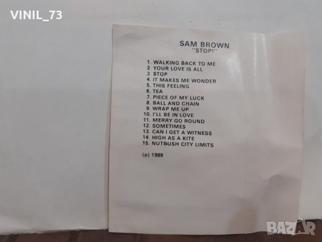  Sam Brown – Stop, снимка 4 - Аудио касети - 32308609