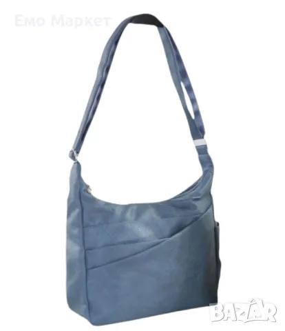 Средна дамска чанта с ципове и регулираща се дръжка, снимка 6 - Чанти - 50160731