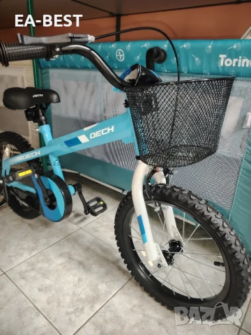 🚴‍♂️ Велосипед DECH 16” със стабилизиращи колела – Син 🌟, снимка 6 - Детски велосипеди, триколки и коли - 50666820