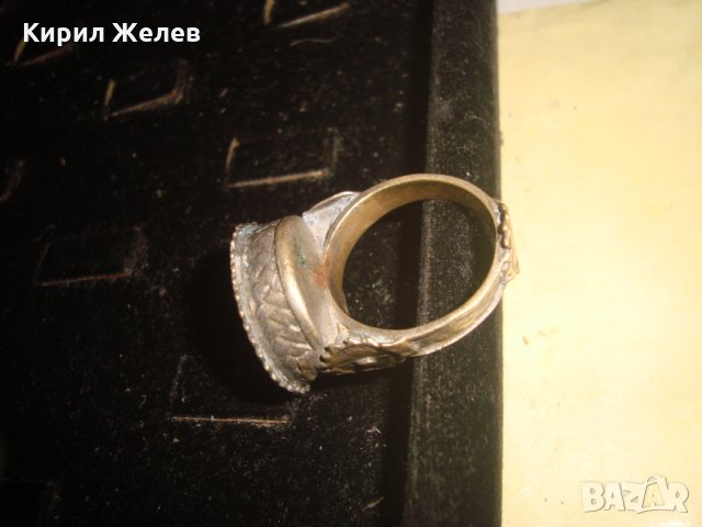 СТАР БОЛЯРСКИ САЧАНЕН ПРЪСТЕН САЧАН БРОНЗ 17-18 ВЕК МНОГО РЯДЪК РЪЧНА КУЮМДЖИСКА ИЗРАБОТКА 22628, снимка 14 - Антикварни и старинни предмети - 33045373
