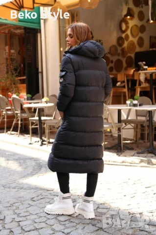 Дамско яке Moncler в Бяло и Черно, снимка 4 - Якета - 52260277