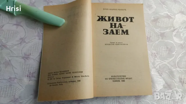 Живот назаем-Ерих Мария Ремарк, снимка 2 - Художествена литература - 49827937