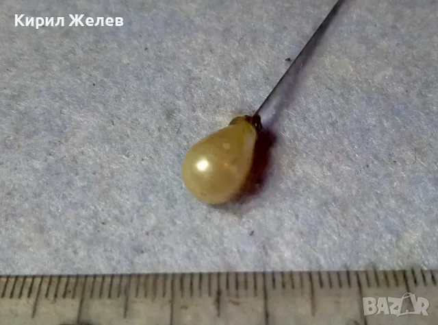 СТАРИННА ПОСРЕБРЕНА ПЕРЛЕНА ИГЛА РЕТРО УКРАШЕНИЕ За РЕВЕР ШАПКА 48567, снимка 7 - Антикварни и старинни предмети - 48953955