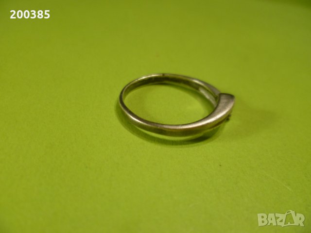 Сребърен пръстен с бял кристал, снимка 3 - Пръстени - 35421673