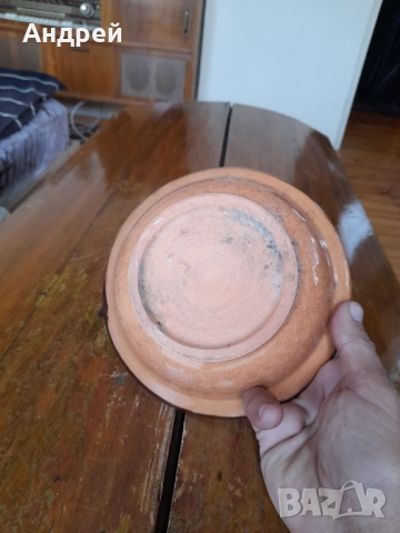 Стара керамична паница #19, снимка 5 - Други ценни предмети - 52929982