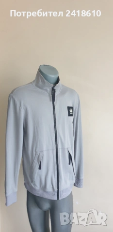 G - Star Cotton / l Full Zip Cardigan Mens Size M - L ОРИГИНАЛ! Жилетка С цял Цип!, снимка 12 - Спортни дрехи, екипи - 53172572