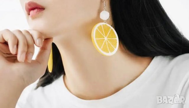 Нови свежи обеци лимони Привлечете внимание  Бъдете различни‼️, снимка 4 - Обеци - 44125885