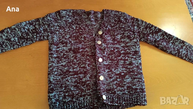 Ръчно плетена мъжка жилетка, снимка 3 - Пуловери - 51000731