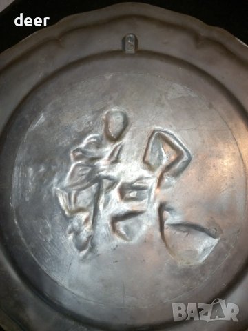 Голяма цинкова чиния за стена, снимка 3 - Картини - 43427946