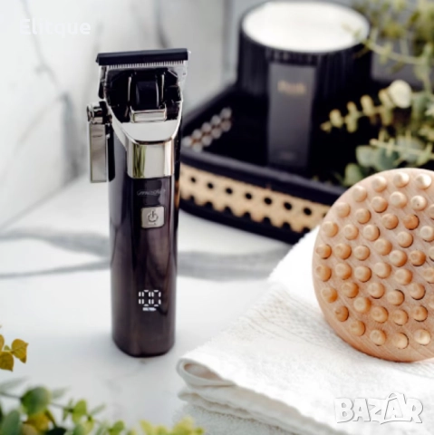 Машинка за подстригване зареждаща се Voltz, USB, 3W, Литиева батерия 2000MA, Водоустойчива, Черна, снимка 2 - Машинки за подстригване - 52862498