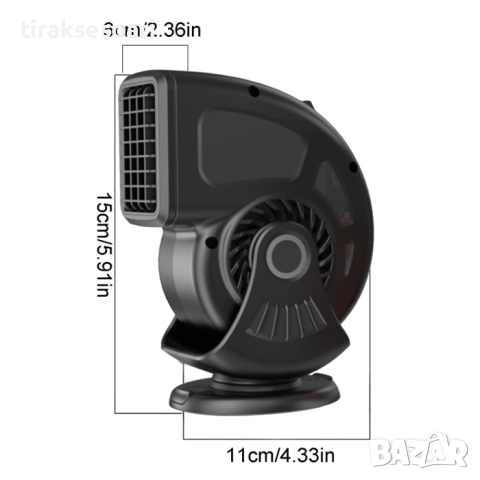 Печка за автомобил PA1164 12V – мини отоплител и размразител 150W, снимка 3 - Аксесоари и консумативи - 52405719