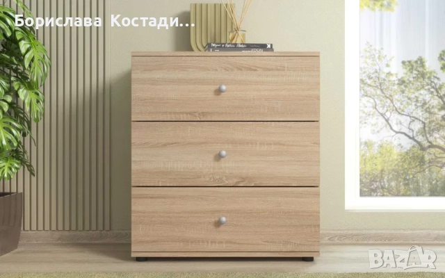 Скрин с 3 бр. големи чекмеджета., снимка 2 - Скринове - 52750145