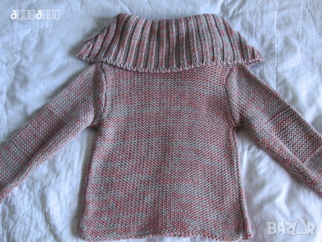 Детски пуловер DKNY с голяма яка розов, снимка 2 - Блузи с дълъг ръкав и пуловери - 27022700