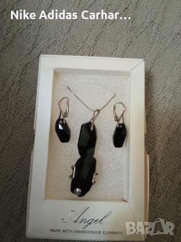 Оригинален комплект Swarovski - обеци, колие и пръстен