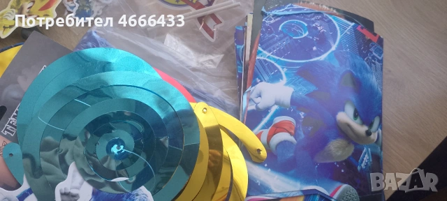 Украса за рожден ден Соник, снимка 5 - Игри и пъзели - 53164779