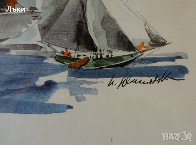 Картина кораби скандинавски художник. , снимка 4 - Картини - 26539247