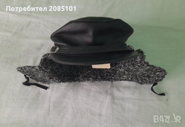 Ретро нов мъжки кожен калпак, снимка 2 - Антикварни и старинни предмети - 43567202