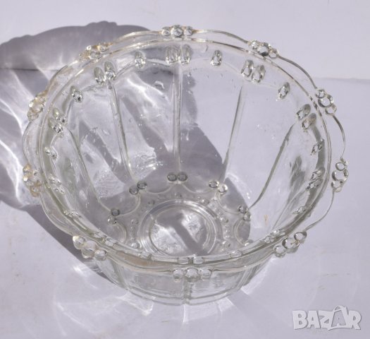 Стъклена захарница, снимка 1