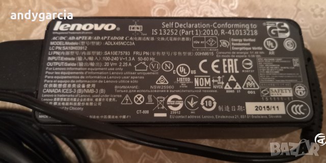 20V 4.5A 90W ADLX90NCC3A Lenovo ThinkPad X1 Carbon/T470/T540 зарядно офигинално, снимка 10 - Захранвания и кутии - 25635102
