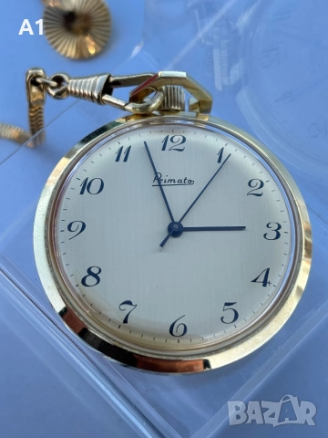 Джобен механичен часовник Primato , снимка 7 - Антикварни и старинни предмети - 52503954