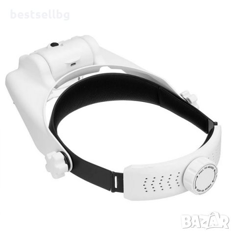 Увеличителна лупа за глава очила LED осветление лампа за часовници зъболекар четене шиене бродиране, снимка 5 - Други инструменти - 25432214