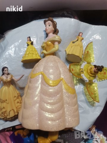 Белл Красавицата и Звяра пластмасови играчки играчка фигурки за игра и торта фигурка, снимка 5 - Фигурки - 31282839