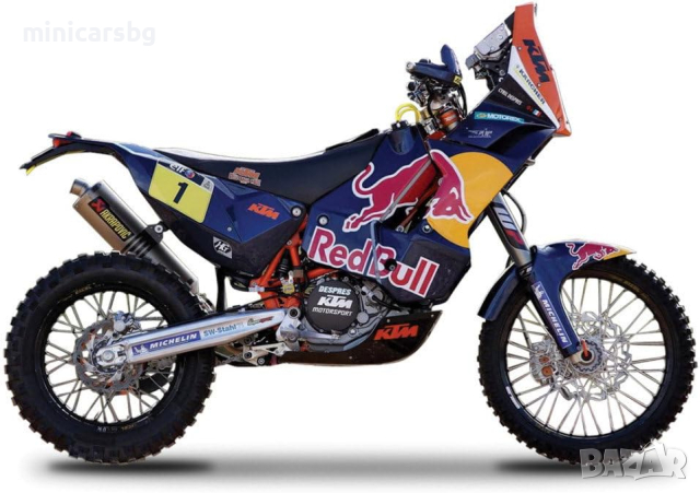 1:18 Метални мотори: KTM 450 Rally (Dakar Rally) Red Bull, снимка 3 - Колекции - 44858073