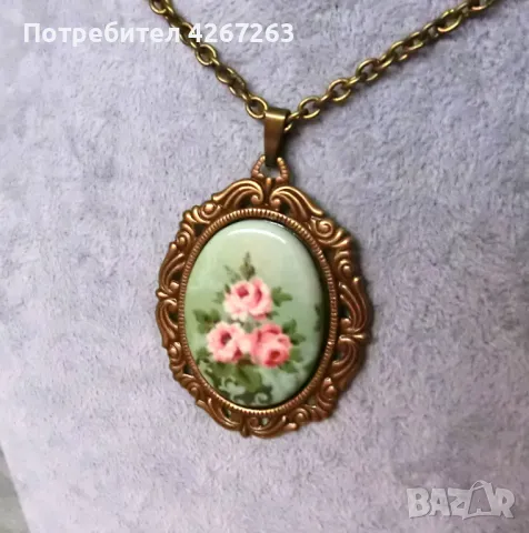 Разкошно колие във Викториански стил, снимка 3 - Колиета, медальони, синджири - 48453696