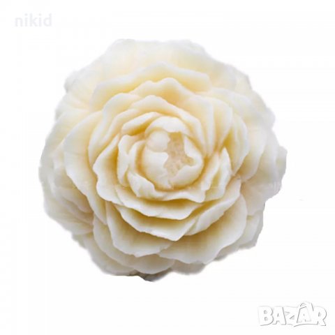 Голям цъфнал Божур цвете силиконов молд форма декорация торта фондан шоколад гипс, снимка 12 - Форми - 38047550