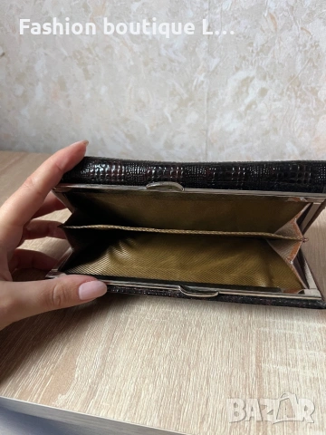 Кафяво кожено портмоне с джоб за монети , карти и книжни пари 🤎, снимка 6 - Портфейли, портмонета - 53176781