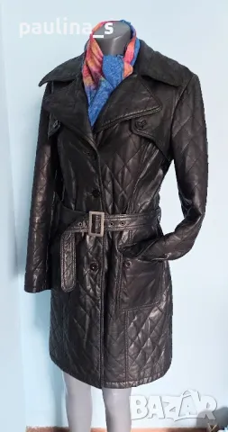 Естествена кожа / "Paisley Park" / Дамско капитонирано палто / манто / тренч , снимка 3 - Палта, манта - 49034157