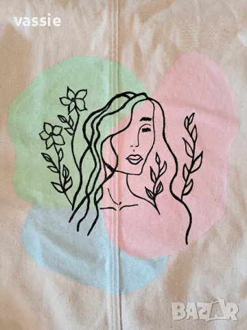 Ръчно рисувано дънково яке VILA, снимка 3 - Якета - 47652451