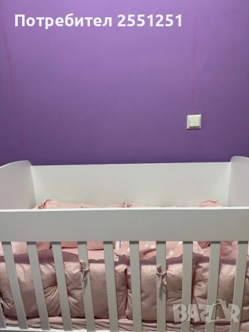 Продавам Бебешко Легло с Колела и Матрак 60X120СМ, снимка 4 - Бебешки легла и матраци - 51404067