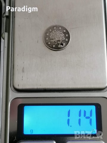 Сребърна монета - Османска империя - 2 куруша (Султан Абдул Хамид II) | 1876г., снимка 6 - Нумизматика и бонистика - 28357872