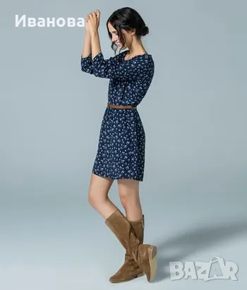 Спрингфийлд бохо рокличка. Рокля с колан на бранда SPF, снимка 7 - Рокли - 49611460