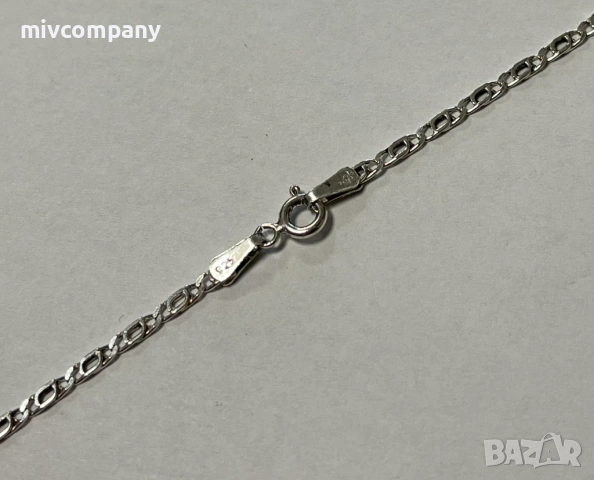 Сребърен синджир 5.32гр.60см., снимка 2 - Колиета, медальони, синджири - 53178586
