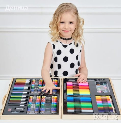 🎨 Детски комплект за рисуване - 180 части, снимка 4 - Рисуване и оцветяване - 43009417