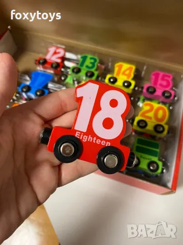 Дървен влак с цифрички - 218 см., снимка 12 - Образователни игри - 49926528