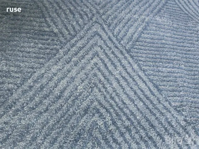 НОВ! Килим син 100х150см гръб юта, снимка 3 - Килими - 50265614