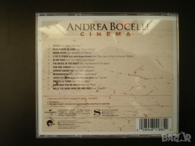 Andrea Bocelli - Cinema 2015, снимка 3 - CD дискове - 42994386