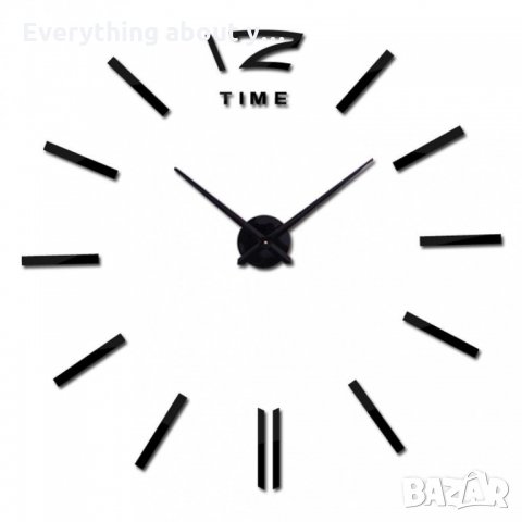 Самозалепващ 3D стенен часовник, снимка 4 - Стенни часовници - 32343395