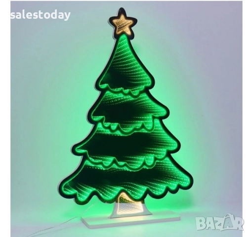 Светещо огледало с фигура на Елха, 59см