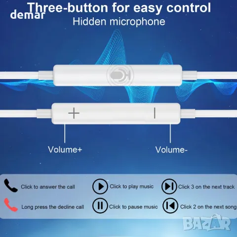 2 броя - Слушалки Lightning с кабел [MFi Certified] Вграден микрофон и контрол на звука, снимка 5 - Слушалки, hands-free - 49370427