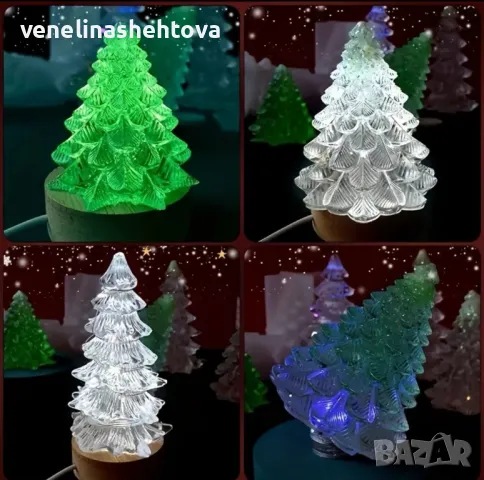 3D елха Силиконов молд форма за свещи гипс смола КОД 4360 