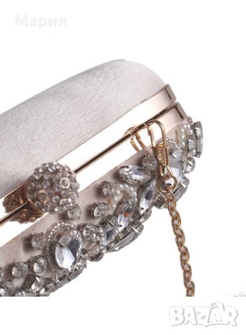 Официална чанта с камъни за бал / сватба OMSARA, снимка 3 - Чанти - 43317537