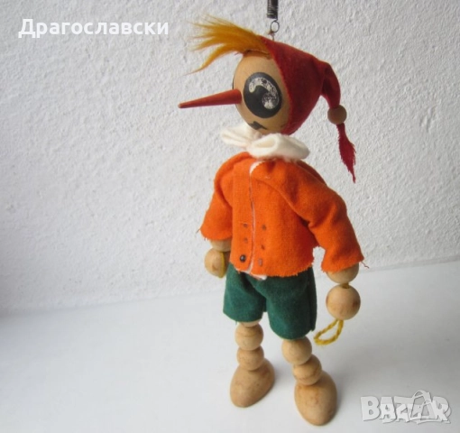 Пинокио на пружина, голяма 50 см Парцалена кукла,  с национална носия за стена, казак мускетар, снимка 8 - Декорация за дома - 28881400