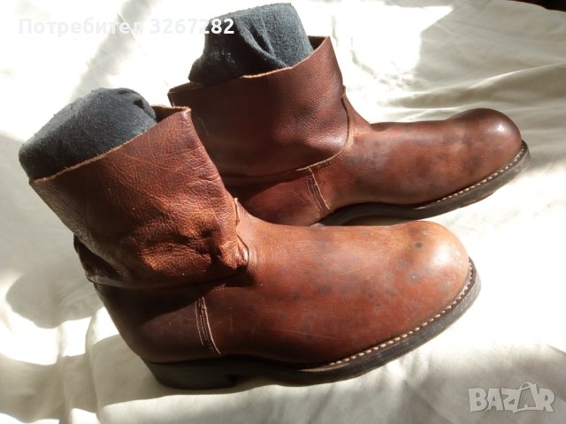 Ботуши, Военни, Естествена Кожа, Къси Кончови, снимка 2 - Антикварни и старинни предмети - 44068875