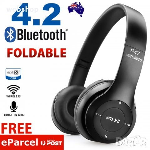 Безжични Bluetooth безжични слушалки P47 4.2+EDR, снимка 3 - Bluetooth слушалки - 33639427