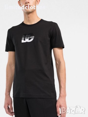 Dolce & Gabbana DG Embroidered Patch Logo Мъжка Тениска size 48 (S/M), снимка 2 - Тениски - 40102853