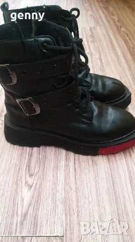 Намалена цена!Черни кожени боти, 40 н., стелка 25см., снимка 3 - Дамски боти - 48217888